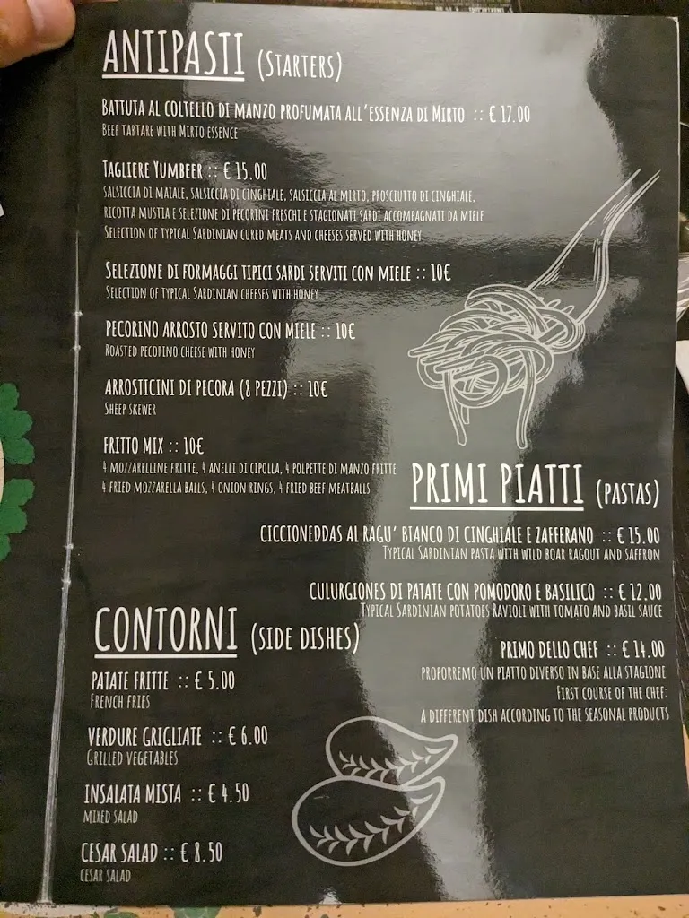 Menu_YUMBEER, Hamburgeria - SteakHouse_Castiadas_immagine_2