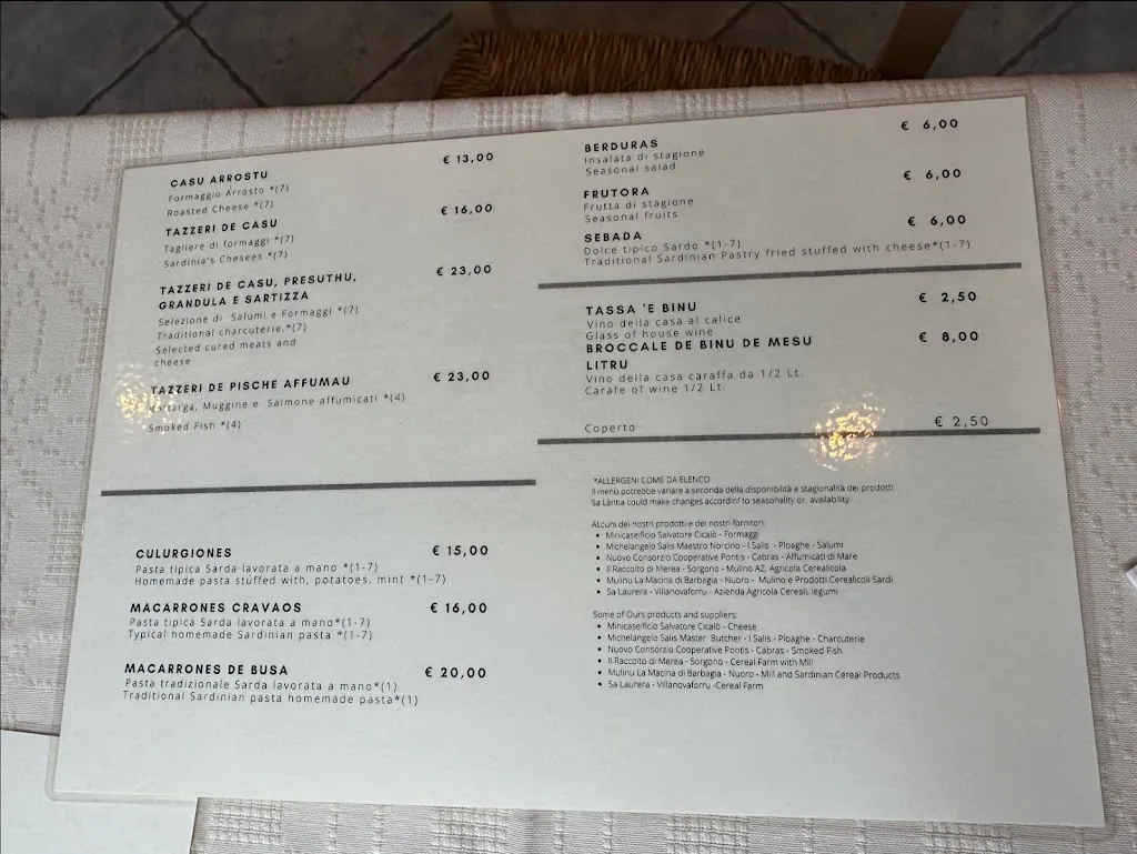 Menu_Sa Cuchina piccola osteria enoteca_Cala Gonone_image_2