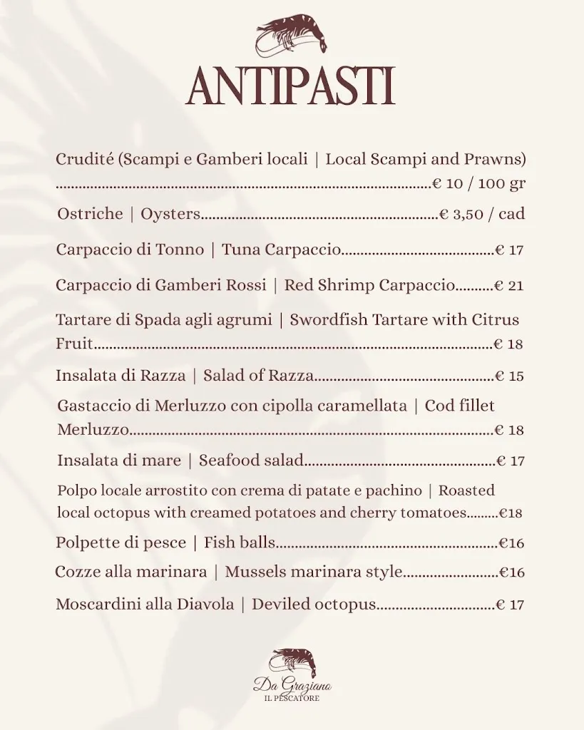 Menu_Da Graziano Il Pescatore_Cala Gonone_image_1