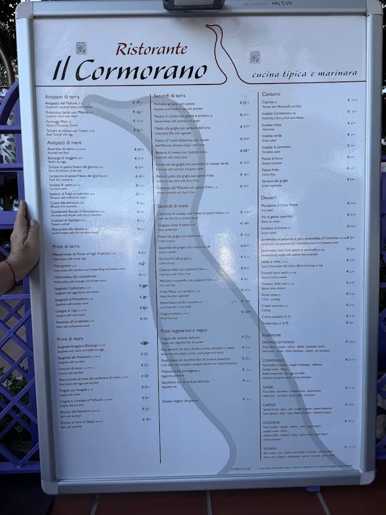 Menu_Ristorante Il Cormorano_Cala Gonone_image_1