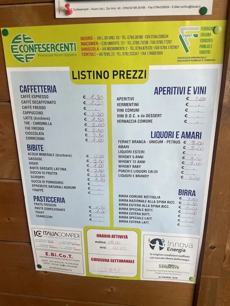 Menu_Chiosco Monte Longu_Cala Gonone_immagine_1