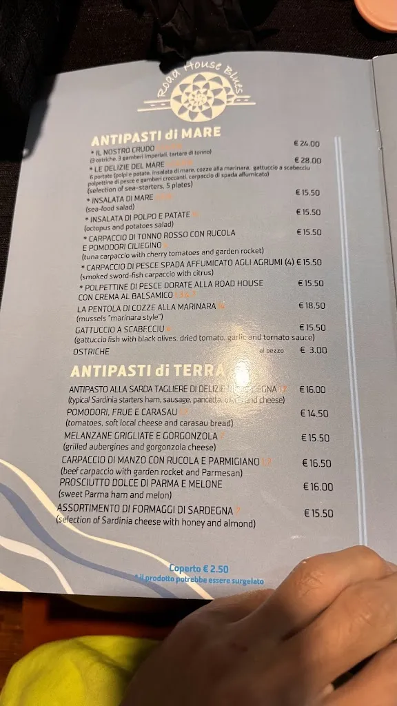 Menu_Road House Blues_Cala Gonone_immagine_1