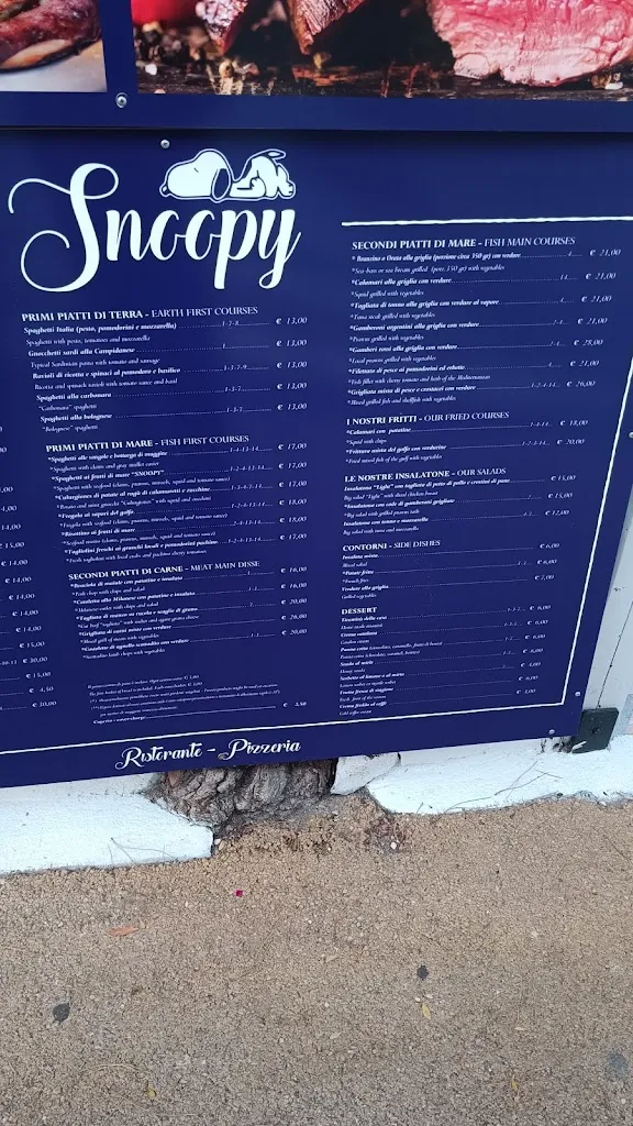 Menu_Ristorante Pizzeria Snoopy_Cala Gonone_image_4