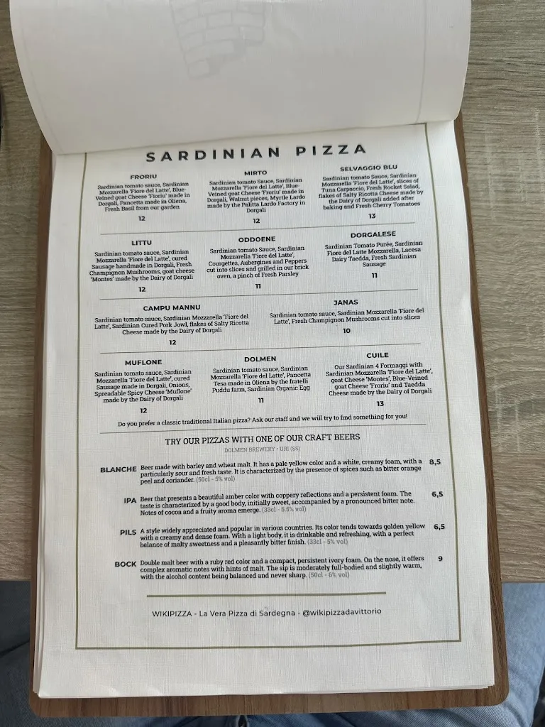 Menu_Wikipizza La Vera Pizza di Sardegna_Cala Gonone_image_4