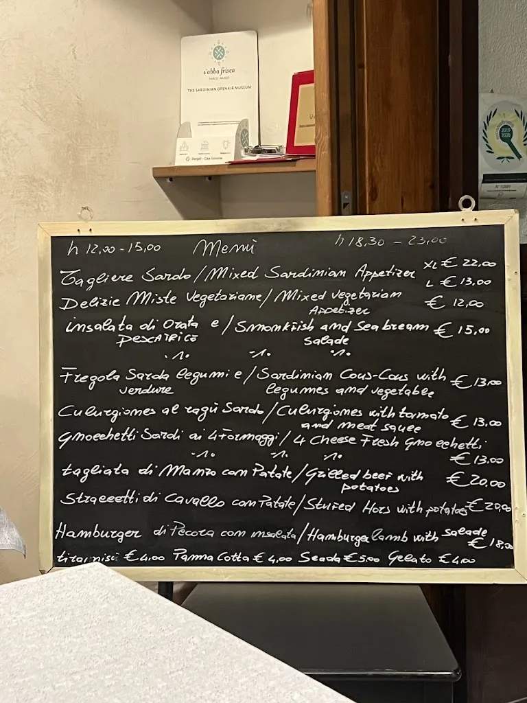 Menu_OSTERIA SARDEGNA FINGER-FOOD_Cala Gonone_image_1