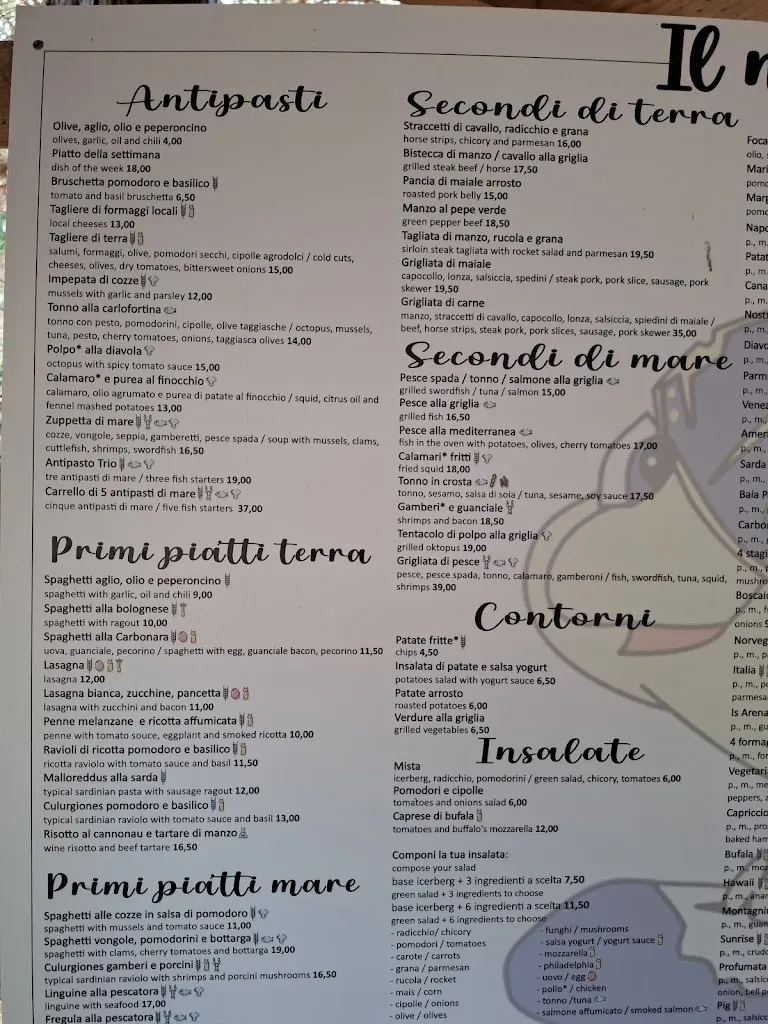 Menu_Bella Restaurant_Cuglieri_image_1