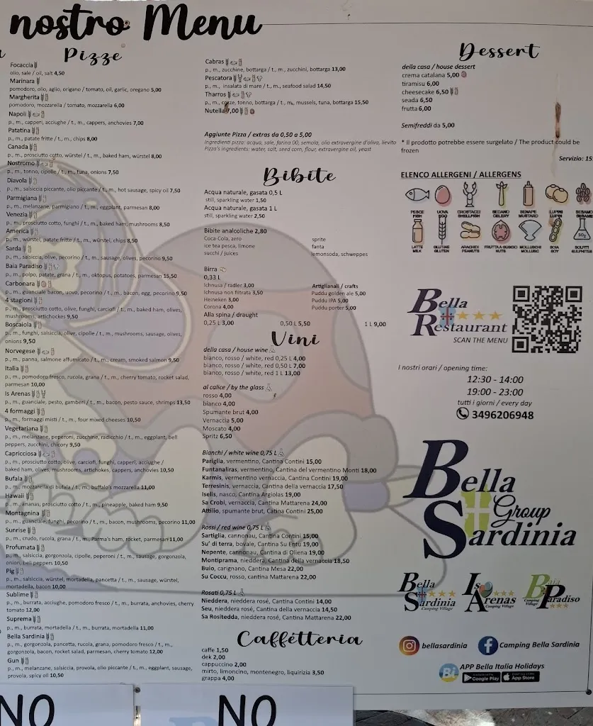 Menu_Bella Restaurant_Cuglieri_image_4