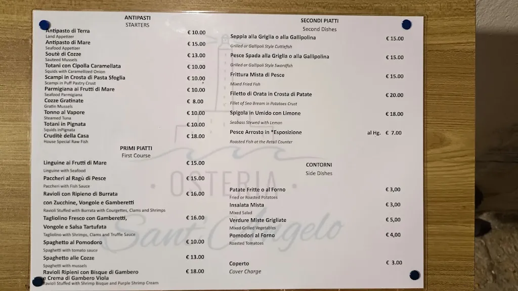 Menu_OSTERIA SANT’ ANGELO. _Gallipoli_image_1