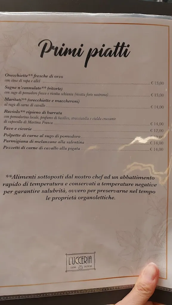 Menu_L'Ucceria_ Cucina Salentina e carni alla griglia_Gallipoli_image_4