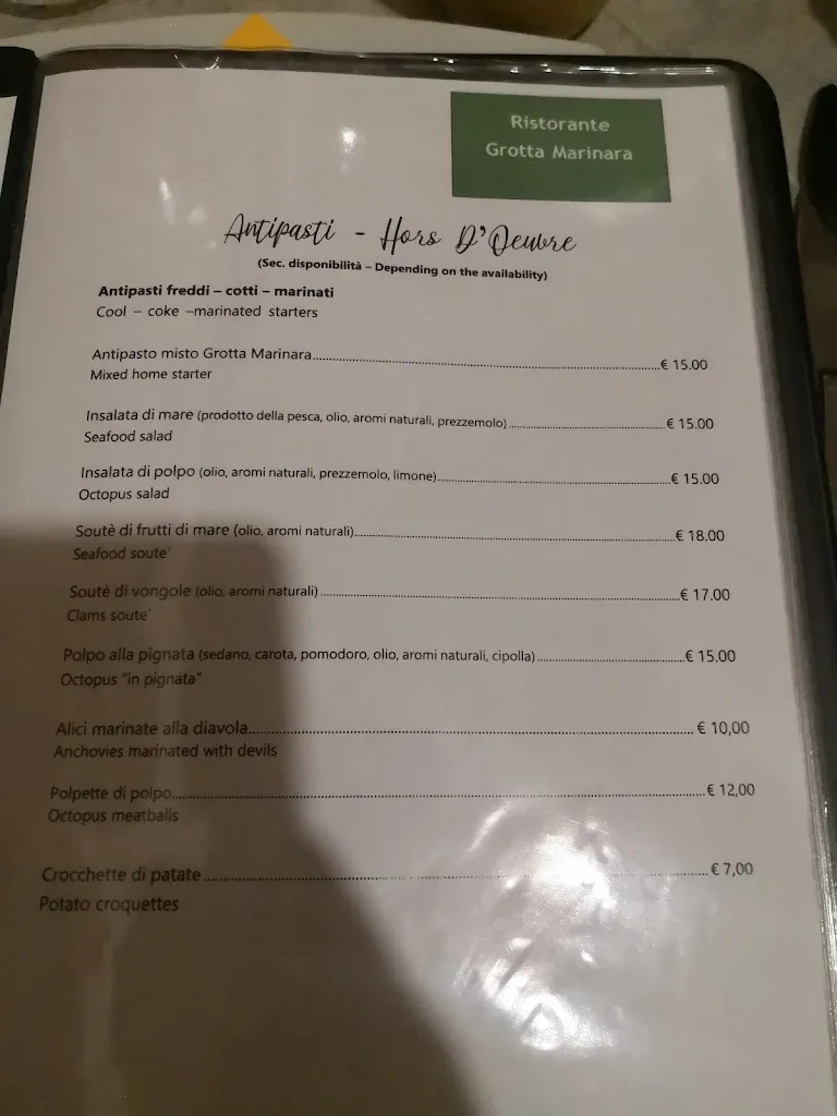 Menu_Ristorante Grotta Marinara_Gallipoli_image_1