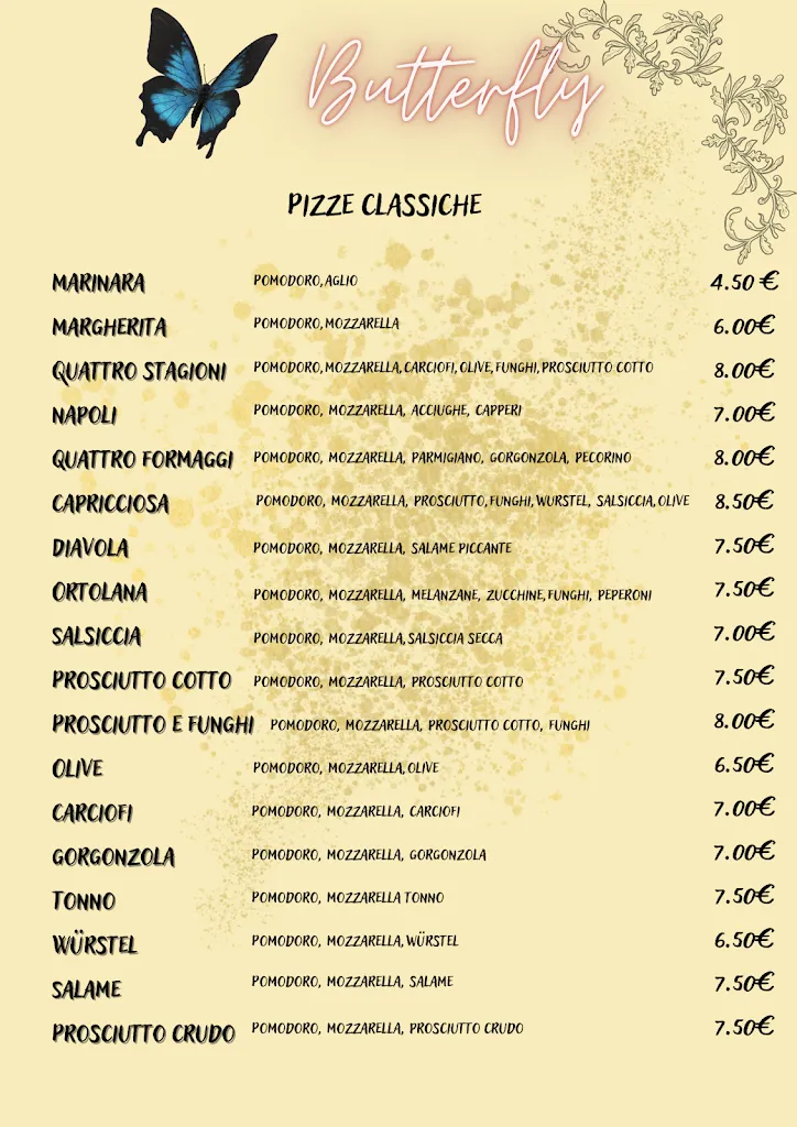 Menu_Butterfly bar pizzeria di Caddeo Veronica e Caddeo Ignazio & C. Sas_Fluminimaggiore_image_1