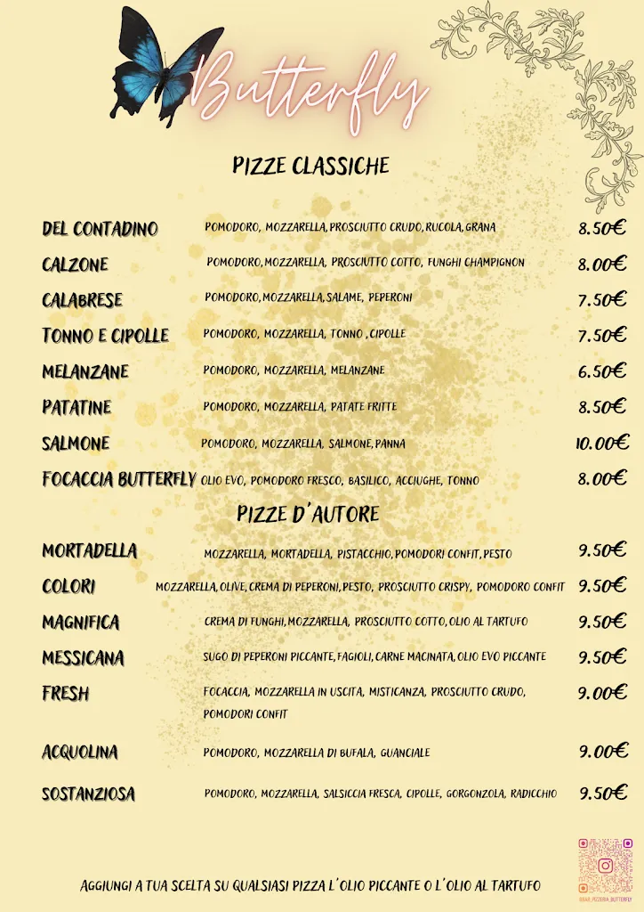 Menu_Butterfly bar pizzeria di Caddeo Veronica e Caddeo Ignazio & C. Sas_Fluminimaggiore_image_2