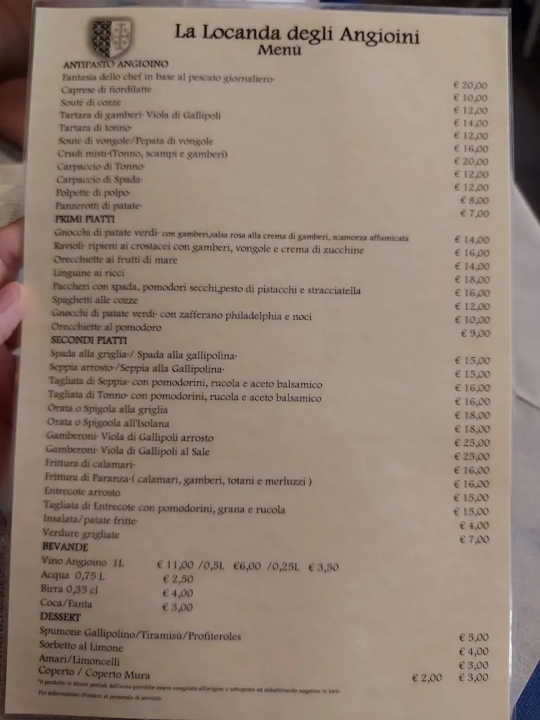Menu_La Locanda degli Angioini_Gallipoli_image_1