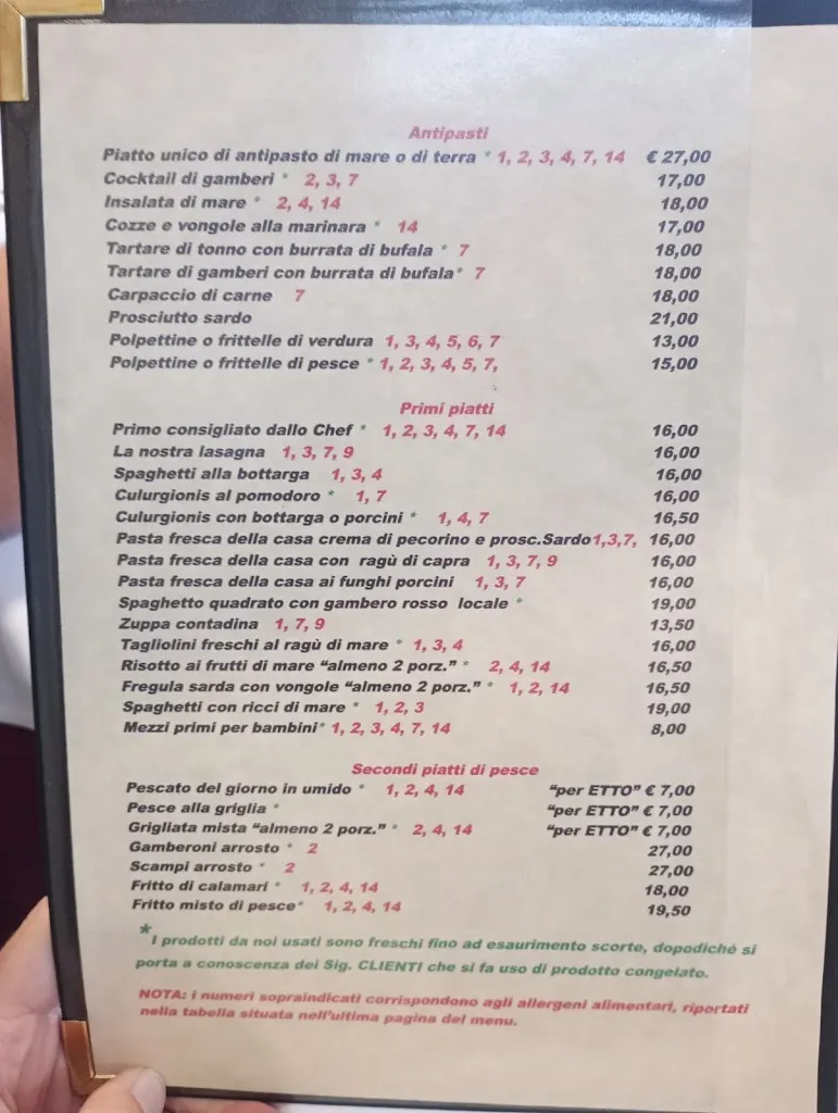 Menu_Ristorante Pizzeria 