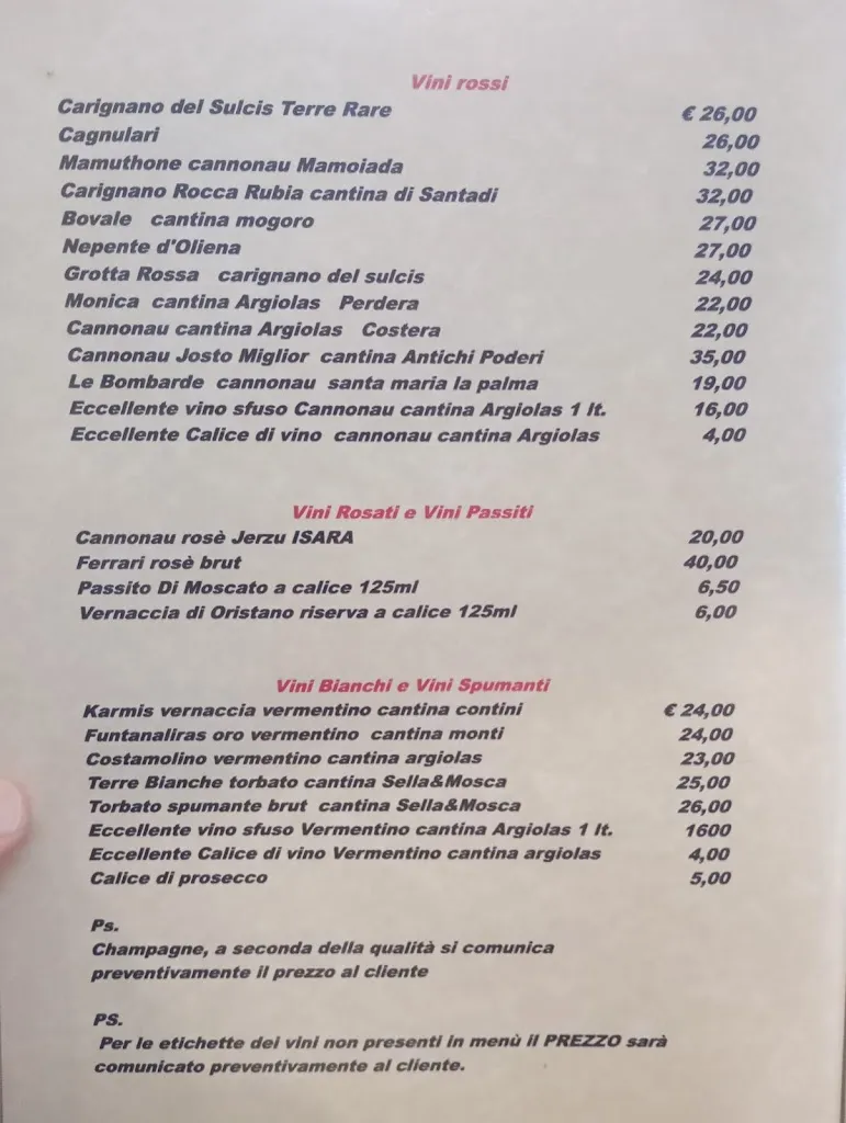 Menu_Ristorante Pizzeria 