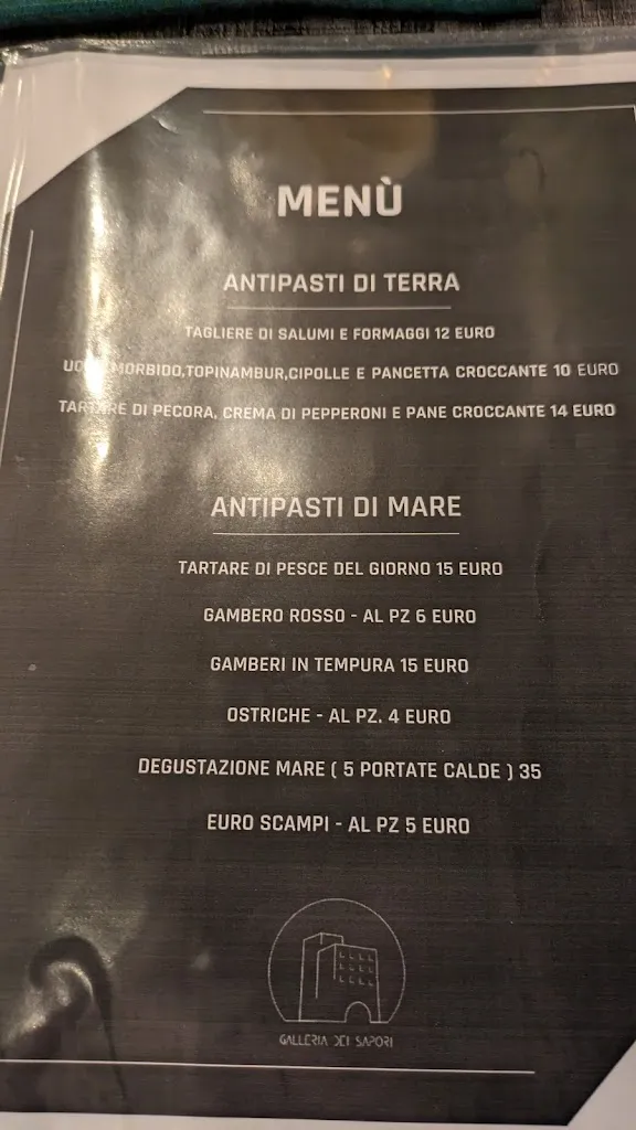Menu_Ristorante Galleria dei Sapori - Guspini_Guspini_image_1