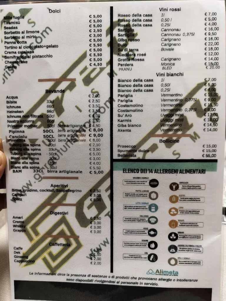 Menu_La Vecchia Miniera_Guspini_image_1