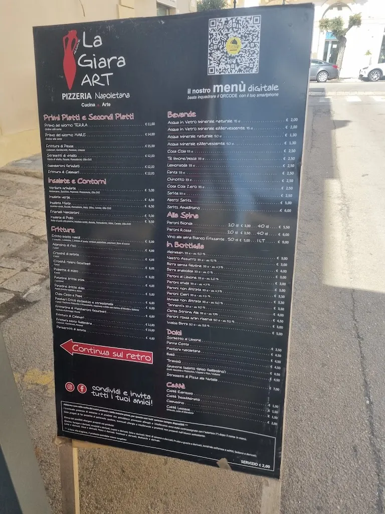 Menu_Pizzeria La Giara Art_Gallipoli_immagine_1
