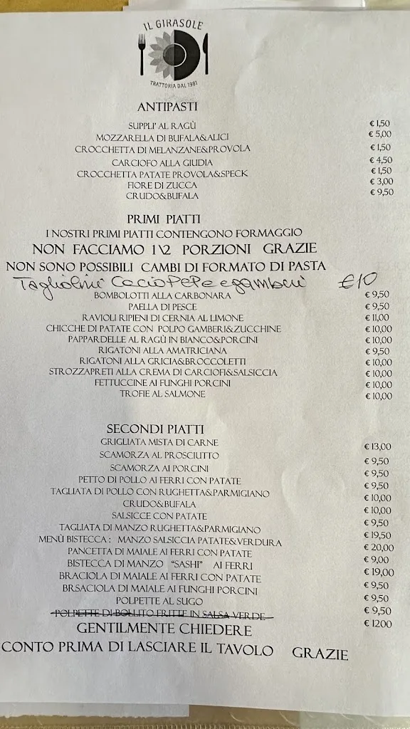 Menu_Ristorante Il Girasole dal 1981_Girasole_image_3