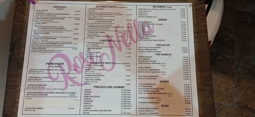 Menu_Trattoria Rosinella_Gallipoli_immagine_1