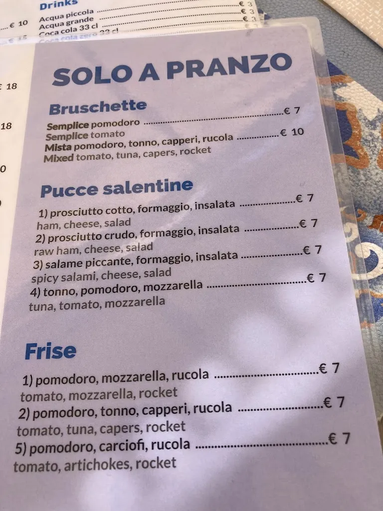 Menu_Il Faro Restaurant - Sunset Bar_Gallipoli_image_3