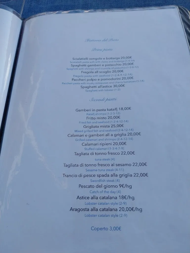 Menu_Trattoria del Porto_Golfo Aranci_image_1