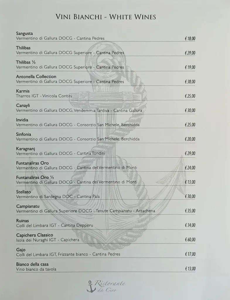 Menu_Ristorante da Ciro_Golfo Aranci_image_2