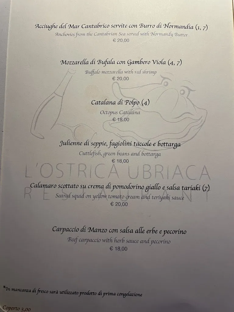 Menu_L'Ostrica Ubriaca Restaurant_Golfo Aranci_image_3