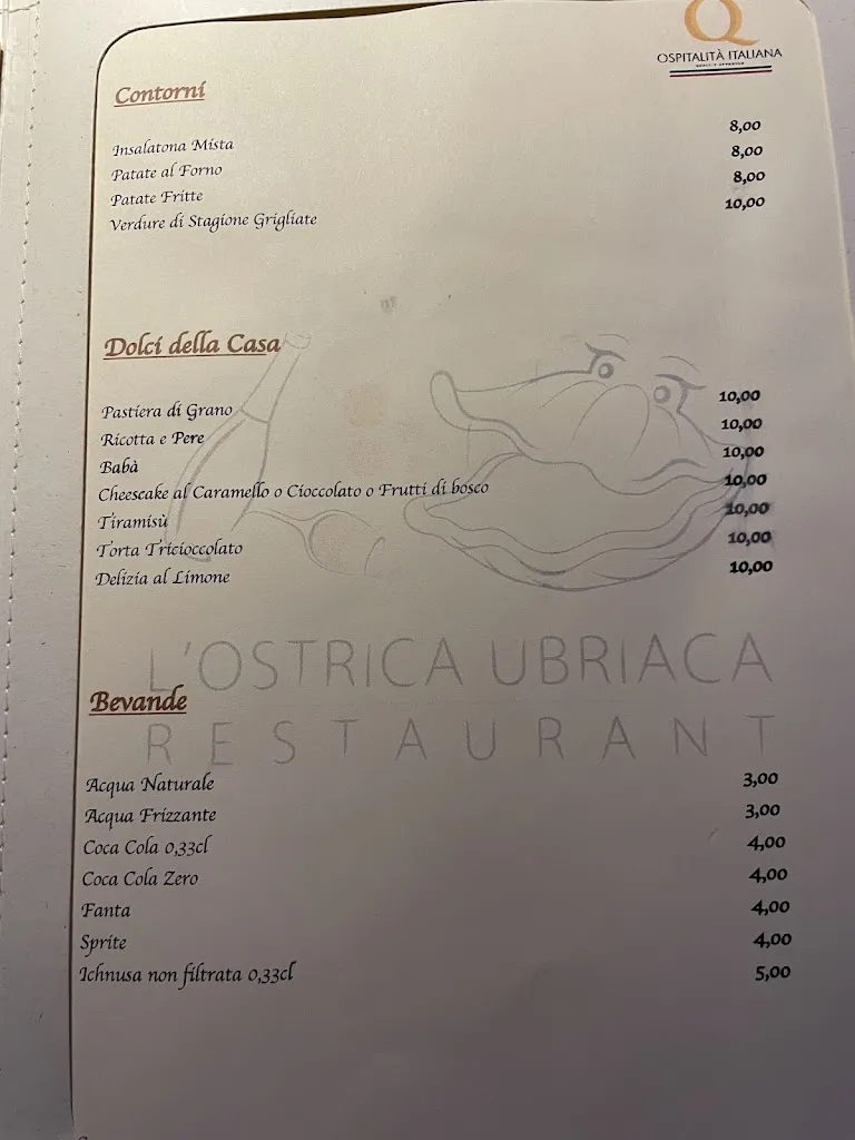 Menu_L'Ostrica Ubriaca Restaurant_Golfo Aranci_image_4