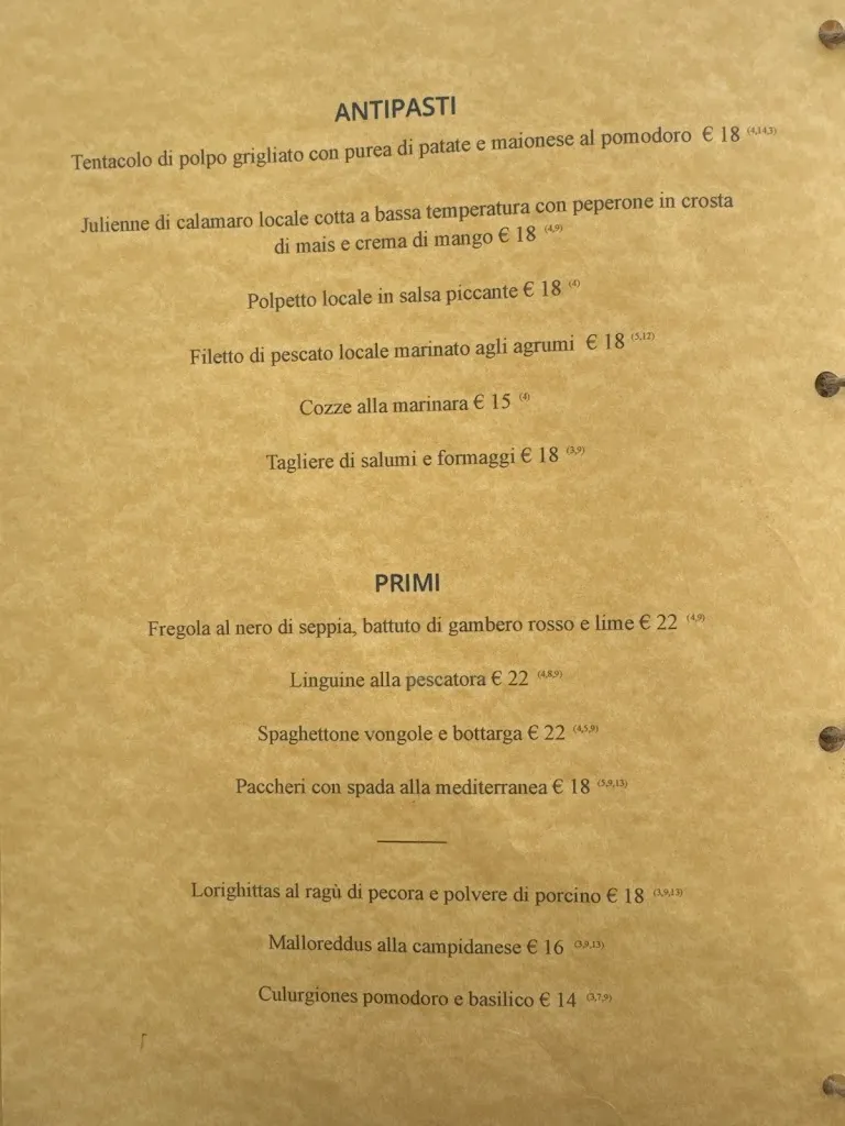 Menu_Ristorante Vecchio Semaforo_Golfo Aranci_immagine_3
