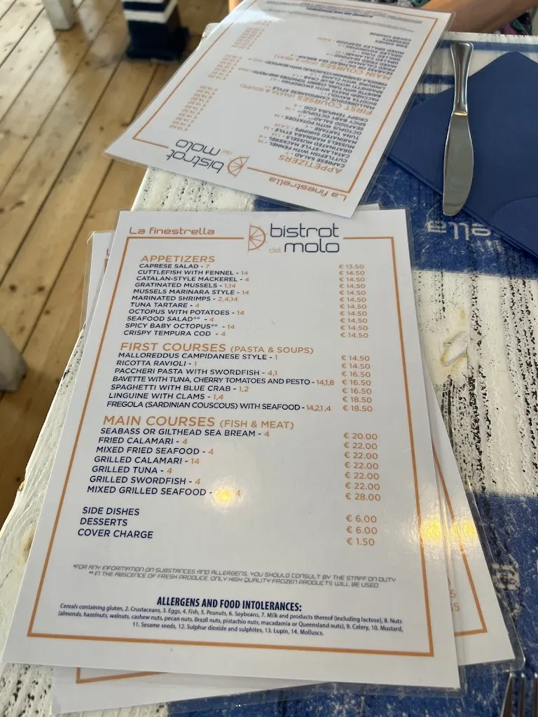 Menu_Bistro di mare - LA FINESTRELLA SUL MOLO_Golfo Aranci_image_1