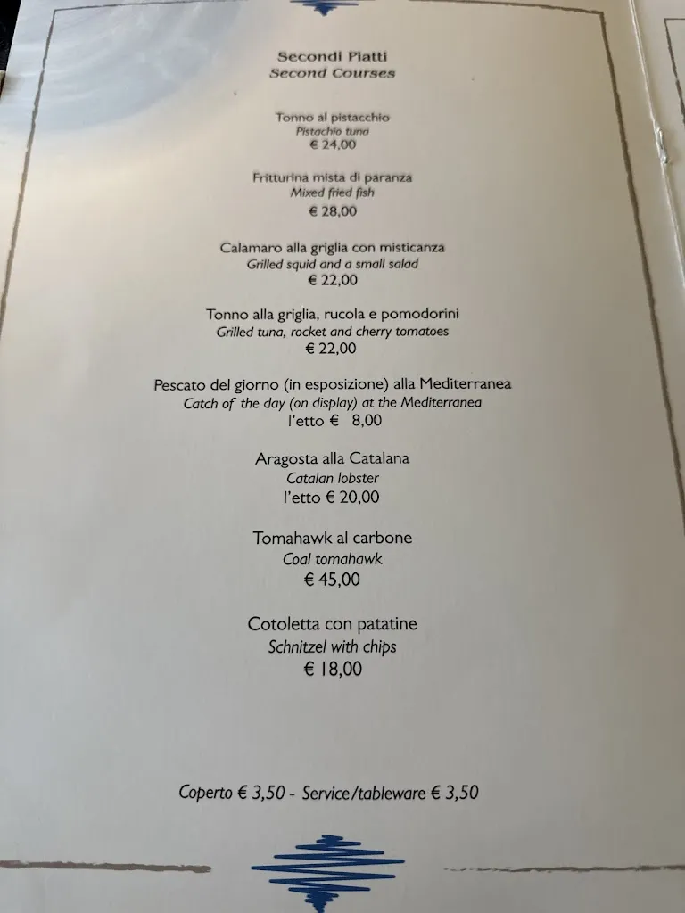 Menu_GENTEDIMARE RESTAURANT GOLFO ARANCI_Golfo Aranci_image_2