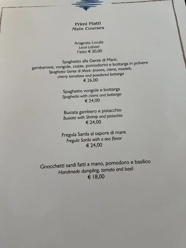 Menu_GENTEDIMARE RESTAURANT GOLFO ARANCI_Golfo Aranci_image_3