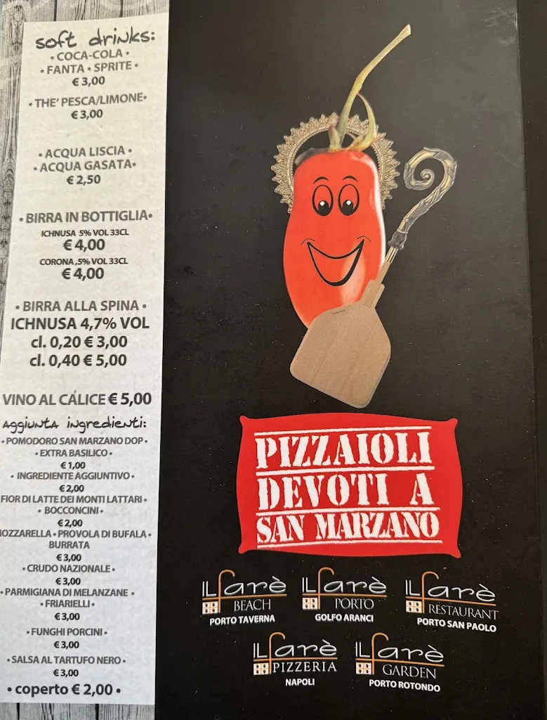Menu_Il Fare' Porto | pizzeria_Golfo Aranci_image_1