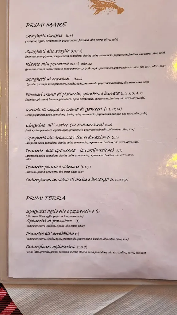 Menu_Bar Ristorante Pizzeria L'Aragosta_Lotzorai_immagine_1
