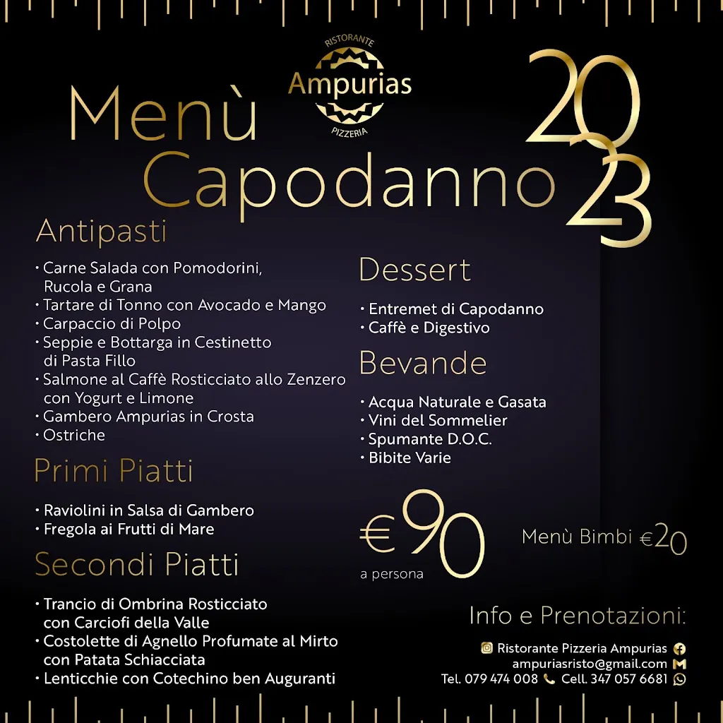 Menu_Ristorante Pizzeria Bar Ampurias_Lu Bagnu_image_1