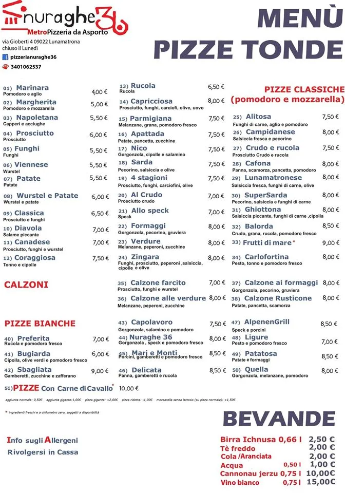 Menu_Metro Pizzeria Nuraghe36_Lunamatrona_image_1