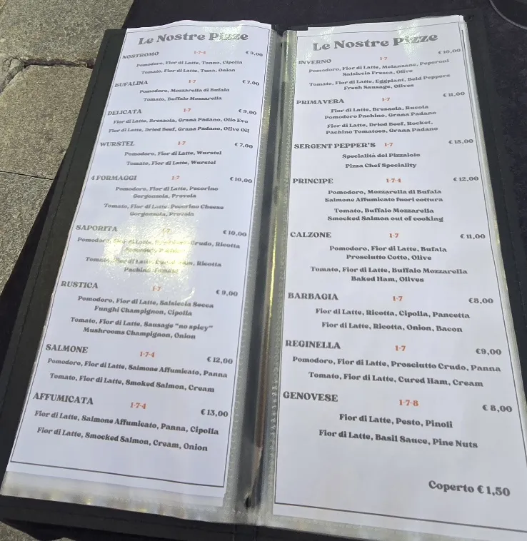 Menu_Ristorante Pizzeria Sergent Pepper's La Maddalena_La Maddalena_image_1