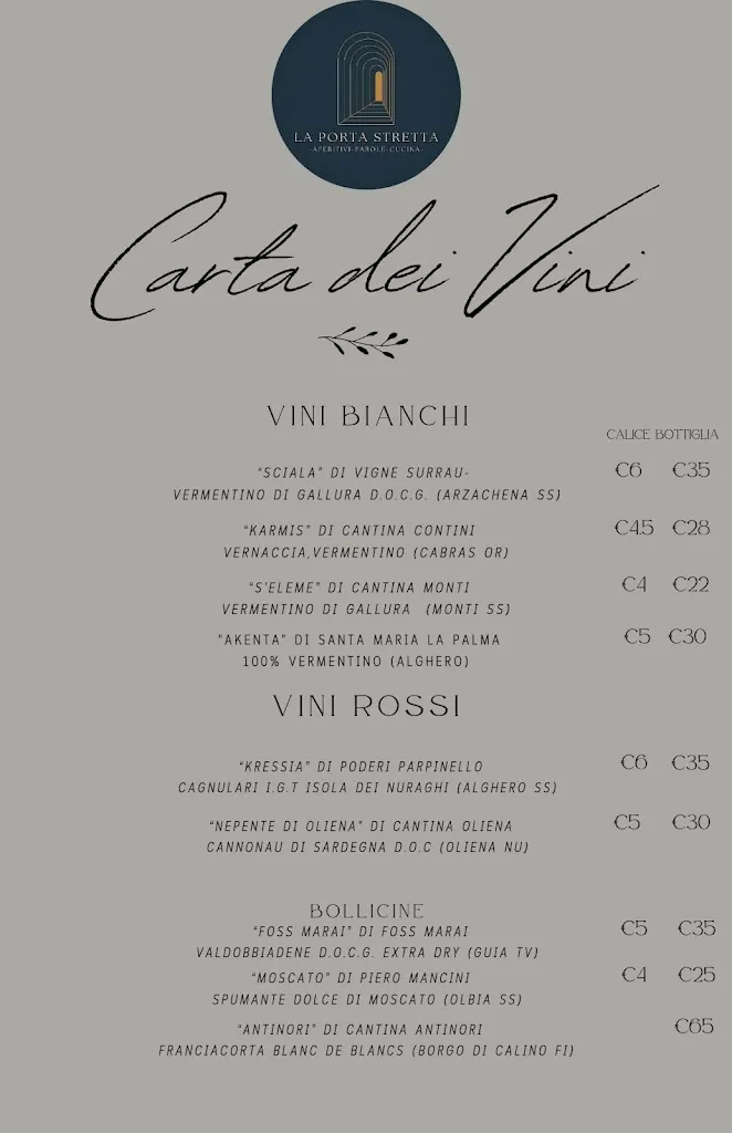Menü_La Porta Stretta_La Maddalena_Bild_1