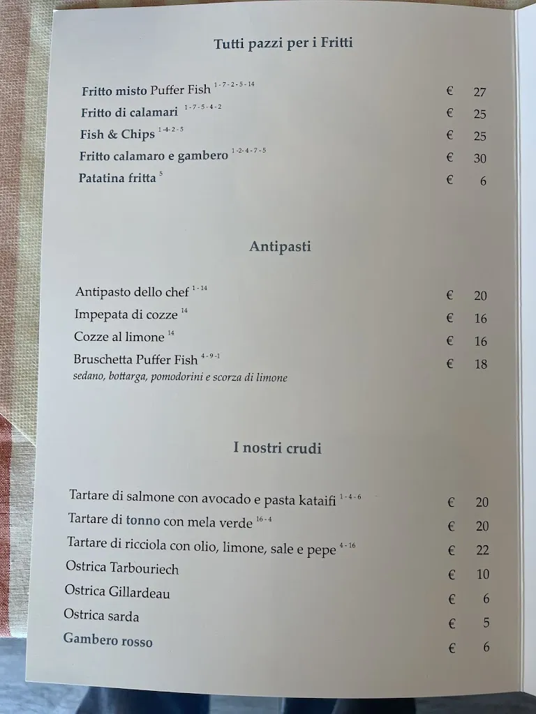 Menu_Pescheria Friggitoria Puffer Fish_La Maddalena_image_1