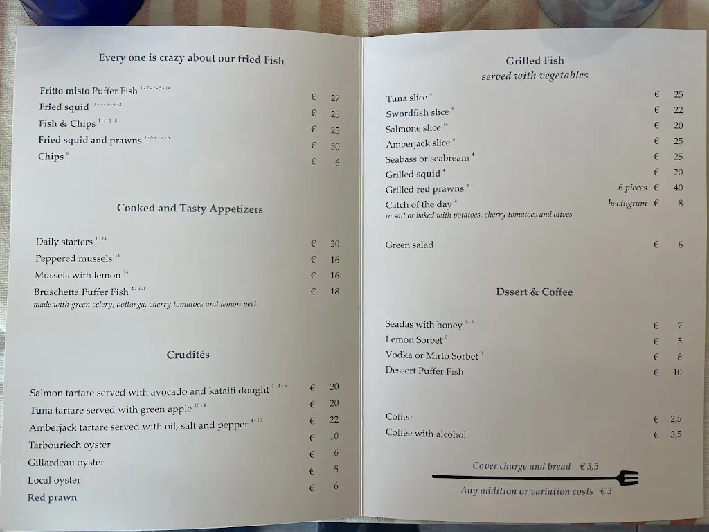 Menu_Pescheria Friggitoria Puffer Fish_La Maddalena_image_3