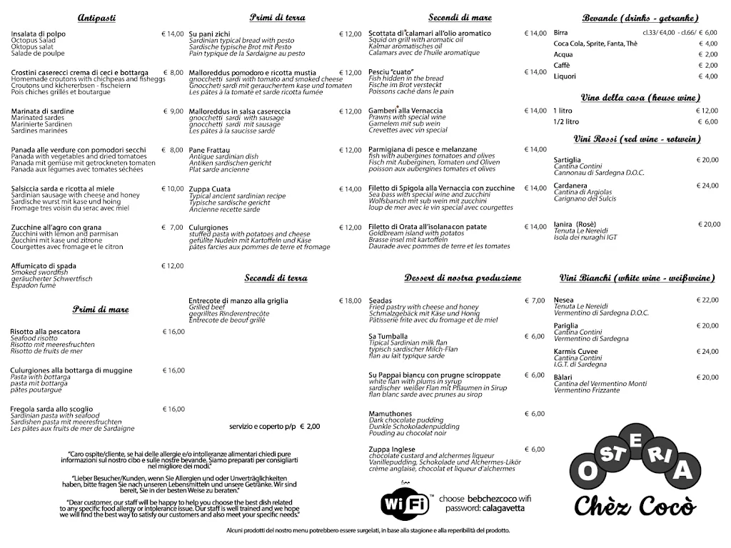 Menu_Osteria Chèz Cocò_La Maddalena_image_1