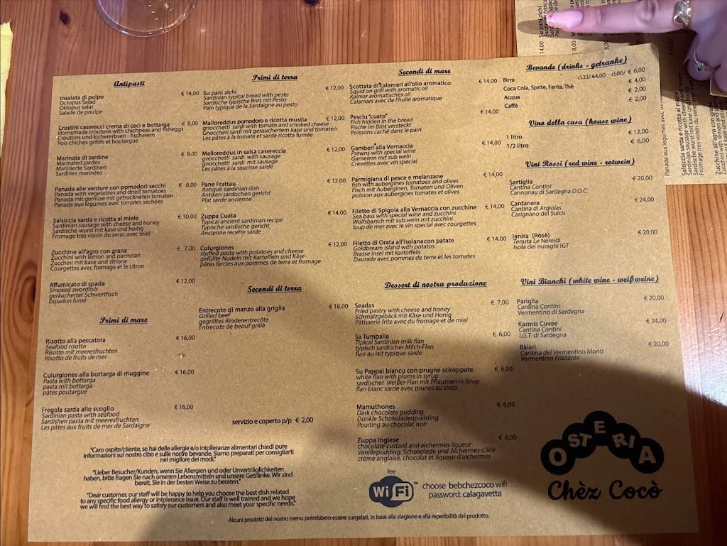 Menu_Osteria Chèz Cocò_La Maddalena_image_2
