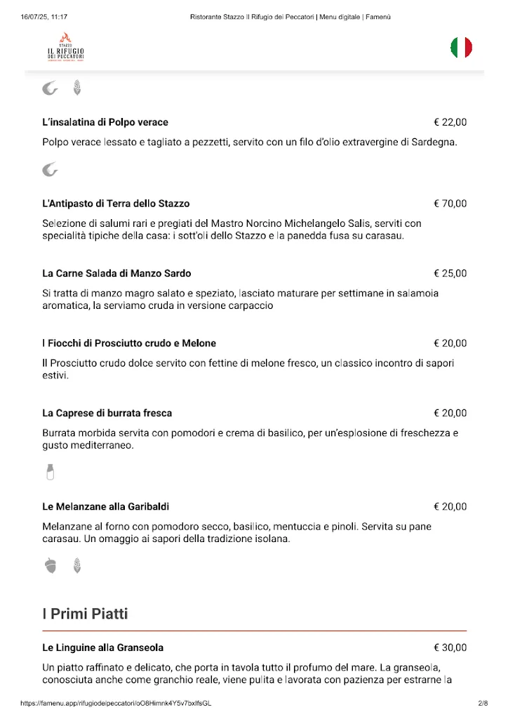 Menu_Ristorante Stazzo Il Rifugio dei Peccatori_La Maddalena_image_2