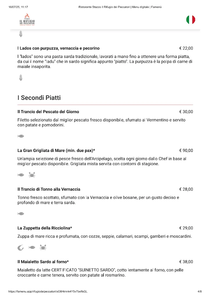 Menu_Ristorante Stazzo Il Rifugio dei Peccatori_La Maddalena_image_3