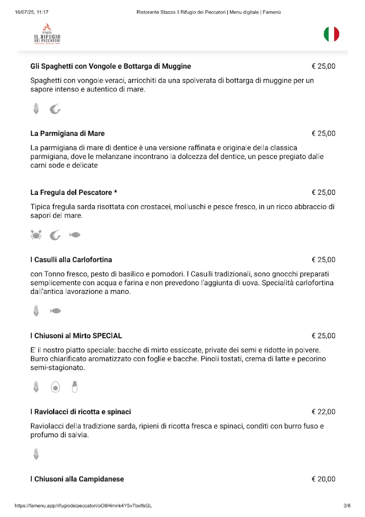 Menu_Ristorante Stazzo Il Rifugio dei Peccatori_La Maddalena_image_4