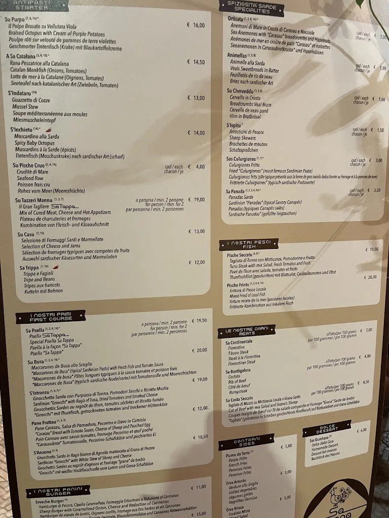 Menu_Sa Tappa Bistrot_La Caletta_image_1