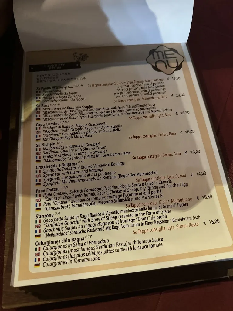 Menu_Sa Tappa Bistrot_La Caletta_image_2