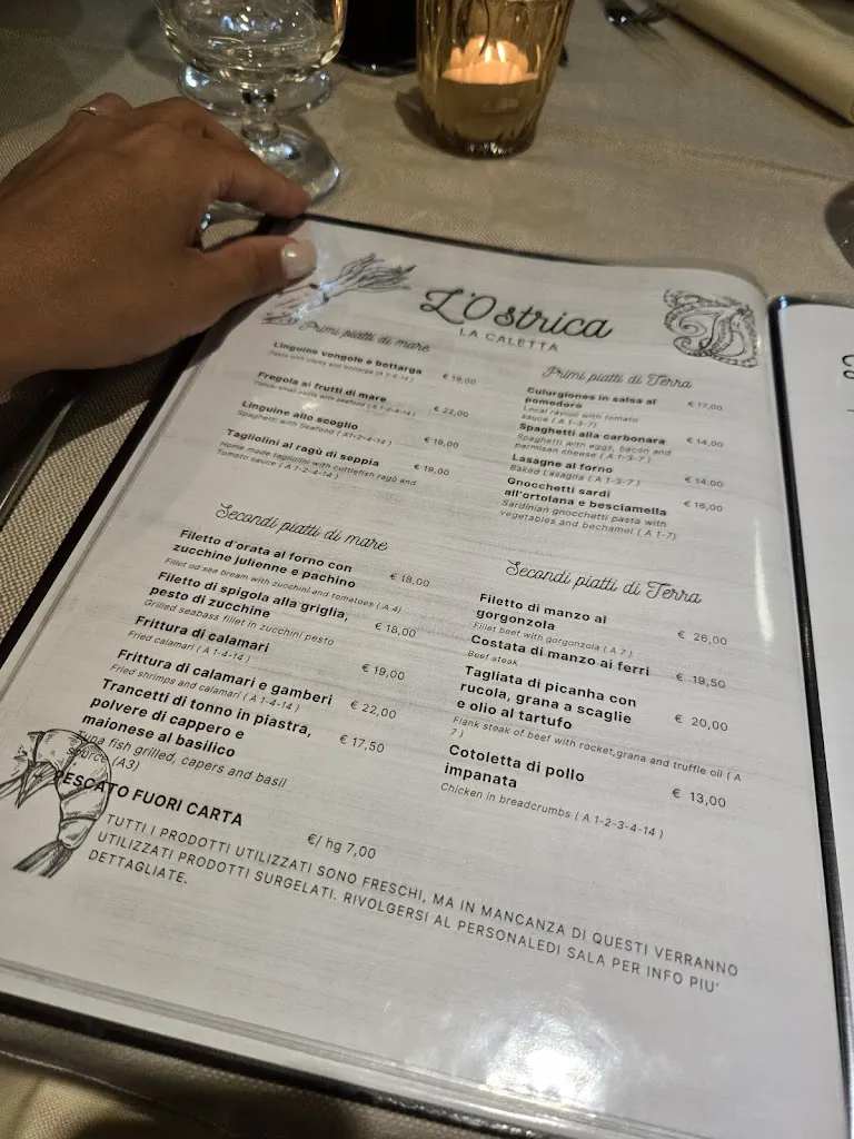 Menü_L'Ostrica Ristorante Pizzeria La Caletta _La Caletta_Bild_2