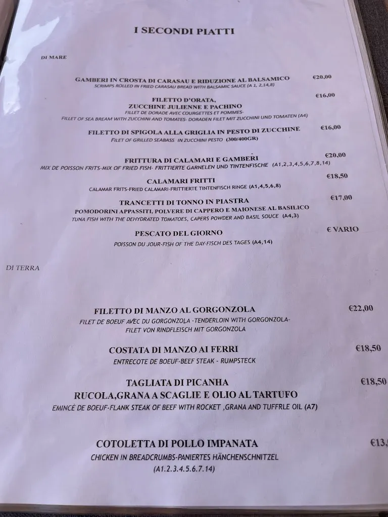 Menü_L'Ostrica Ristorante Pizzeria La Caletta _La Caletta_Bild_3